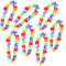 Piro89 collane hawaiane in Tessuto Multicolor - 120 Pezzi