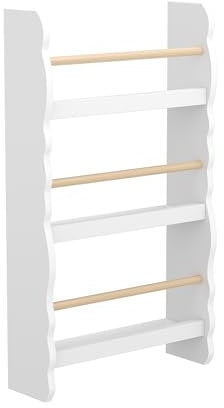 CADANI Wandregal Liro Montessori Bücherregal, Schweberegal 3 Etagen, für Kinderzimmer, Flur, Schlafzimmer, Küche, weiß