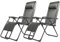 FUREINSTORE Tumbonas Plegables para Exterior -Diseño de Gravedad Cero para Jardín, Playa, Piscina y Terraza -Construcción en Acero Ligero y Reposacabezas Incluido (Pack DE 2 Gris)