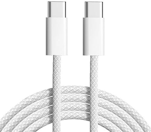 USB C to USB C Cable [2 Pack, 1m, 60W], Fast Charging Nylon Braided Type-C Charger Cord - Compatible with MacBook, iPad Pro, iPhone 15/16, Samsung Galaxy, Huawei, Google Pixel & More