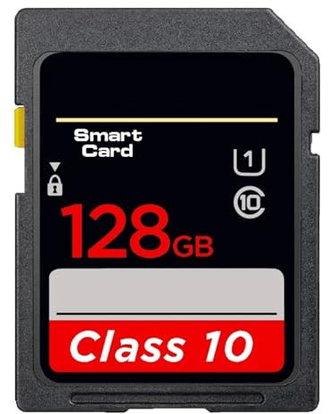 SD Memory Card 128GB - Speed Flash Card For Digital Camera, Camcorder DV - Class 10 Performance