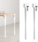 TMKDNNKG Gambe da Tavolo Regolabili in Metallo con Morsetto per mobili Fai da Te, Gambe da Tavolo a Forma di F con Protezioni per Pavimento, Bianche (75 cm, 2 Pezzi)