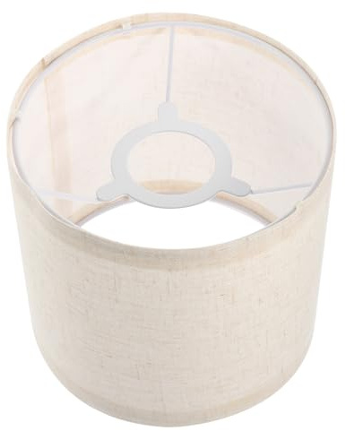 Alipis Lampenschirm E14 Tischlampe Stoff Faltbar Stofflampenschirm Klein | Moderner Schirm aus Stoff und Eisen, faltbares Design für Stehlampe Wandleuchte Kronleuchter, braun, 15x15x14 cm