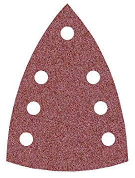 MioTools Fox Klett-Schleifblätter, 150 x 100 mm, 7-Loch, f. Deltaschleifer, Normalkorund (50 Stk.) K80
