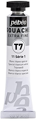 Pebeo Gouache Pintura 1 Tubo de 20 ml Blanco de titanio