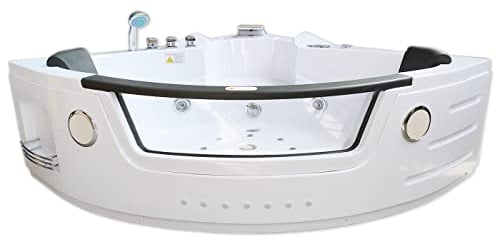Simba Bañera hidromasaje Bañera de Esquina SPA hidromasaje Piscina SPA Nueva Terapia luz de Colores para 2 Nueva
