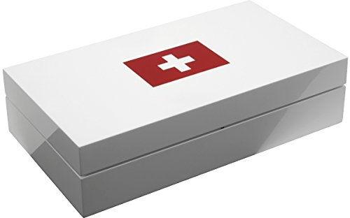 Official BULLONGÈ Uhrenbox ELESWISS piano white für 8 Armbanduhren
