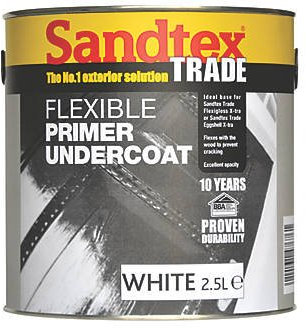 SANDTEX TRADE EXTERIOR WOOD PRIMER UNDERCOAT, Volume: 2.5 Ltr, Volume: 2.5 Ltr, Color White