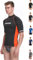 Cressi Rash Guard Man, Maglia Protettiva con Maniche Corte in Speciale Tessuto Elastico, Protezione Solare UV (UPF) 50+ Uomo, Nero/Arancio, S/2 (48)