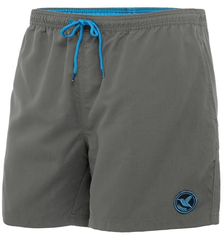 Ladeheid Bañador Hombre Natación Secado Rápido con Forro Interior de Malla, Pantalón Corto Deportivo con Bolsillos, Cintura Elástica y Cordón LA40-128 (Gris, 5XL)