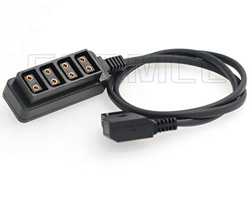 SZRMCC D-Tap-Stecker auf 4-Port-D-Tap-Buchse, Nabensplitter-Stromkabel für Anton Bauer V-Mount Akku Dtap (gerades Kabel)