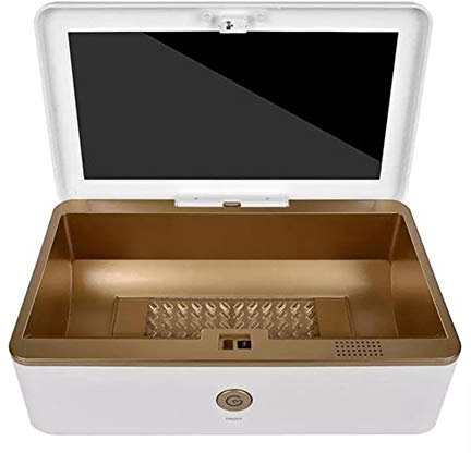 FEGER UV Esterilizador Caja, Caja de desinfección automática de ozono Profesional UV Caja Multifuncional esterilizador UV para el teléfono joyería Máscara Gafas, Eliminado 99,99% de Las bacterias
