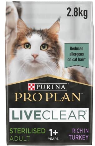Purina Pro Plan Liveclear Erwachsene sterilisiert – 1+ – Reich an Truthahn – 2,8 kg