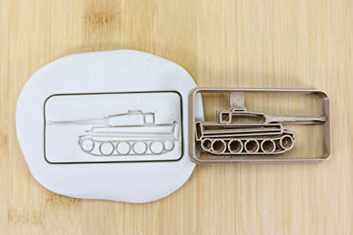 my3dbase GmbH Tiger (Panzer) Keksausstecher cookie cutter cookies and fondant approx.8 cm