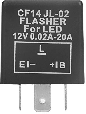 Blinkerrelais 3 Polig, LED-Relais, Auto Blinkerrelais, LED Lastunabhängig Blinkgeber LED Blinkrelais Blinkrelais Flasher Relay CF14 JL-02 3-poliges Blinkrelais für Blinker Hyper Flash Fix 12V