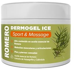 QKnatur - GEL CREMA ROMERO - Ayuda a aliviar y calmar las molestias musculares y de articulaciones - 300ml - Alto contenido en aceite esencial de Romero y extractos de Harpagofito y Caléndula