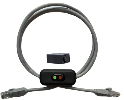 Vegamax Power Button Kill Switch Shut Off for Ethernet Internet Network Cable Cord
