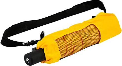 iX-brella Trekking XL Taschenschirm 115 cm groß mit Umhängetasche yellow