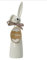 what the shop Osterhase aus Porzellan 25,5cm – Frühlingsdeko, Oster Deko, Oster Deko Innen, Osterdeko für draußen, Osterhasen Figuren Groß, Osterdeko mit Schleife und Herzanhänger 1 Stück