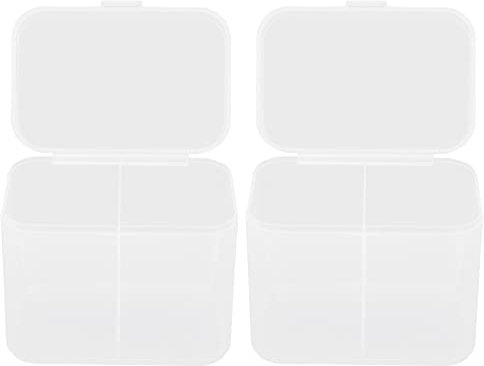 Lurrose White Cotton Pad Holder Makeup Remover Pad Storage Box Plastic Nail Cotton Holder Dispenser