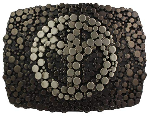 BELTINGER Gürtelschnalle Peace 4,0 cm | Buckle Wechselschließe Gürtelschließe 40mm Massiv | Wechselgürtel bis 4cm | Schwarz