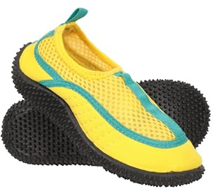 Mountain Warehouse Bermuda Junior Aqua Shoes - Lightweight Kids Swim Shoes, Slip On Wet Shoes, Neoprene Water Shoes, Mesh Panel - Spring Summer, Walking Underwater Yellow (Junior) Toddler Shoe Size 7