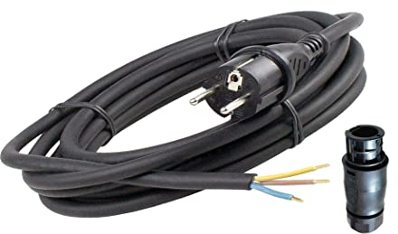 TRANGO 5 Meter Gummikabel ST-0106-5M+F AC-Anschlusskabel des Mikrowechselrichter H07RN-F 3x1,5mm² auf IP44 Schuko-Stecker inkl. Betteri BC01 Female Stecker für Hoymiles Deye Envertech Huayu Bosswerk