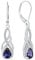 YL Unendlichkeit Keltischer Knoten Tropfen Ohrringe 925 Sterling Silber Dezember Geburtsstein Tansanit Zirkonia Ohrringe für Damen