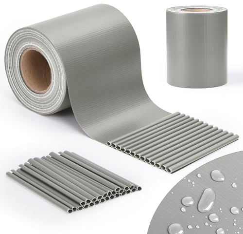 jarolift Brise-Vue en PVC Couverture de clôture Protection visuelle pour Jardin 19 cm x 40 m avec 25 Clips de Fixation, Gris-Clair