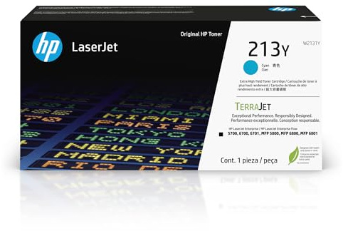HP 213Y Cyan Original Laserjet Tonerkartusche mit sehr hoher Reichweite