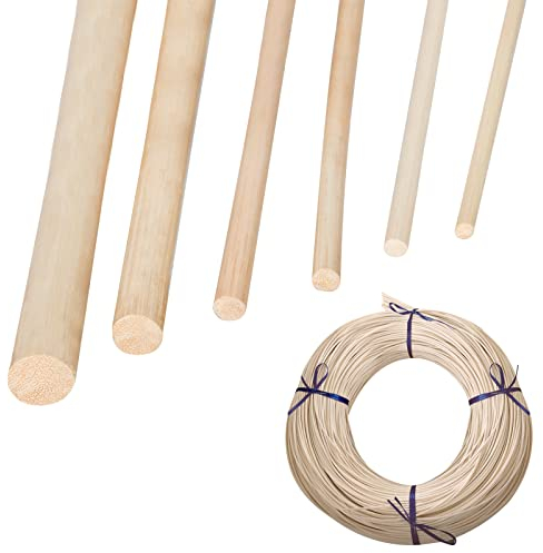 IGTOPS Rotin à Tresser 500g (ca.140m) Qualité Ruban Bleu A/AB,Rotin Naturel pour Vannerie,Rouleau de Rotin pour Vos Arts Créations de Vannerie et de Décoration d Intérieur