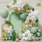Kit Arco Palloncini Verdi Salvia, Arco Per Palloncini - Palloncini Bianchi, Palloncini Verdi e Palloncini Beige, Ghirlanda Palloncini Per Compleanno, Baby Shower, Battesimo Bambino, Addobbi Matrimonio