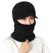Rayson Cagoule Femme Hiver Tricoté Chaud Bonnet avec Cache Cou Doublé Polaire Unisexe Balaclava pour Ski Sports de Plein Air(Noir)
