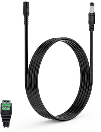 Lonnky 1 Meter Power Extension Cable With LED Strip Light Connectors, Compatible With Govee LED Strip Lights (KSIPZE, Grovee), TV Box (Nokia 8010, TX3 Mini+), Security Camera