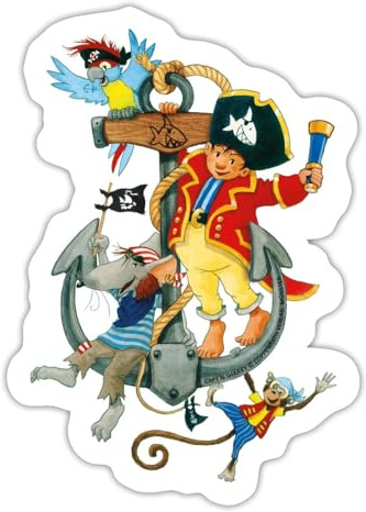 Käpt'n Sharky Schiffskapitän Sticker Aufkleber