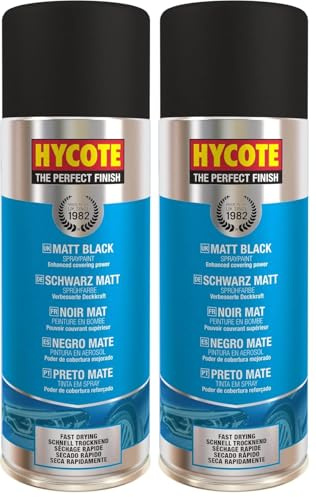 Hycote Noir Mat, 400 ml (Lot de 2)