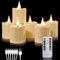 TechKen 6 Stück Wiederaufladbare LED Teelichter Kerzen mit Fernbedienung 4H/6H Timerfunktion,Elektrische LED Teelicht Aufladbar Flackernde Flammenlose Kerzen für Weihnachten,Halloweeny