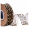 SHTGOI Leopardenmuster Organzaband 10 Yards/Rolle Tierdruck Chiffonband Schleifenband Leopard Print Organza Geschenkband Dekoband Weiches Transparentes Band für Basteln,Nähen,Geschenkpackung 40mm