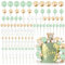 BETESSIN 105pcs Tortendeko Kugeln Happy Birthday Kuchendeko Schaumkugel Dschungel Deko Torte Grün Gold Weiß Torten Cupcake Topper Geburtstag Babyparty Hochzeit Kuchenstecker Kuchenaufsatz 1,5cm-4cm