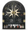 Kristallregal für die Wand, Halbmondphase, Kristall-Wandregal, Dekoration, Holz-Aufbewahrungs-Organizer-Regal für Steinsammlung, ätherisches Öl, Bogen-Kristall-Halter-Regal für Meditationsraum