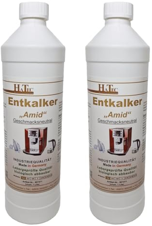HaTec Universal Entkalker Amid 2-Liter 20-40 Entkalkungen, Voller Geschmack ab der ersten Tasse, Entkalkung für Delonghi, Siemens, EQ-Serie, Bosch, Krups, Jura, Miele, Melitta, WMF uvm.