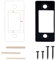 Deadbolt Strike Plate Door Backplate, Large Hole and Narrow Edge Frame Striker for Door Latch with Screws and Repair Wood Strips, Repair Deadbolt Misalignment/Stuck/Sticked (2, Black)