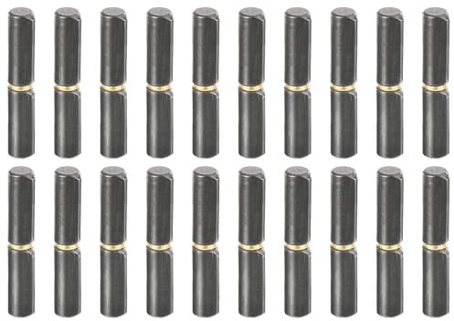 QUARKZMAN 20pz Saldare Barile Cerniere 2-3/8x6/16 (LxP) Carbonio Acciaio Saldabile Staccabile Barile Cerniere per Metallo Cancello Altalena Porta Rimorchio Ramp 0.24 Perno OD