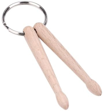 budiniao Mini Baguettes de Batterie Porte-clés Baguettes Instrument de Musique Porte-clés décoration Portable Porte-clés Porte-clés Pendentif Accessoire, 2 Baguettes de Batterie