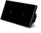 Touch Light Switch,Smart WiFi Touch Switch Tempered Glass panel LED Light Switch(2 Gang-Black)