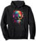 Totenkopf Bunt DJ mit Kopfhörer Bandana Musiker Musik Pullover Hoodie