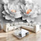 JEDTAKCT 300X210Cm Seidetapete Lotusrelieftapete Elegance Tapete Im 3D-Blume Design Tapete Wandtapete Wohnzimmer Schlafzimmer Flur Strukturtapete