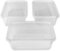 LUCKY BOY 50 x 500ml Plastic Microwave Freezer Safe Food Meal Prep Recyclable Takeaway Containers and Lids - C500 Catering Size