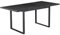B&D home Esstisch Anna | ausziehbar 120-160 x80 cm 4-6 Personen Küchentisch Holztisch mit Kufengestell schwarz für Küche, Esszimmer | skandinavisch Industrial Design | Marmor-Schwarz, 11202-US-MSCH