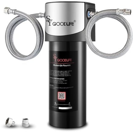 SY GOODLIFE Q5 - Sistema de filtro de agua para debajo del fregadero de conexión directa de fluoruro, cloro, plomo, mal sabor y olor, certificado NSF42 y 53